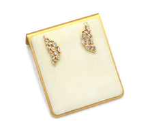 Load image into Gallery viewer, CZ Pave Butterfly Wing Stud Earrings, Sku#LD354