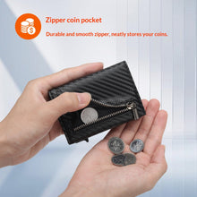 Load image into Gallery viewer, Men's Genuine Leather Trifold Wallet with RFID Protection &amp; Multiple Card Slots