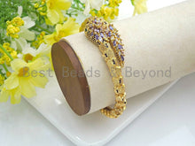 Load image into Gallery viewer, CZ Snake Wrap Bangle Bracelet, Sku#X153