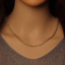 Load image into Gallery viewer, Gold Clear CZ Ribbon Chain by Yard for Bracelet Necklace Mak