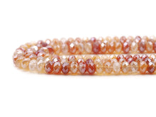 Load image into Gallery viewer, Mystic Natural Orange Red Banded Agate Rondelle Faceted Beads, Sku#UA253