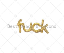 Load image into Gallery viewer, CZ Micro Pave FUCK Word Pendant/Charm,Cubic Zirconia Fuck Charm, 9x20mm, Sku#L472