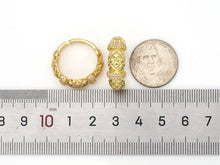 Load image into Gallery viewer, Gold Twisted Chuny Ring, CZ Pave Ring, SKU#X214