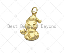 Load image into Gallery viewer, Dainty 18K Gold Cute Snowman Shape Pendant, Christmas Charm Pendant,15x20mm, Sku#LK215
