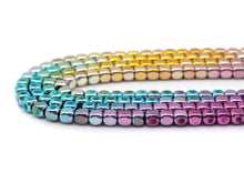 Load image into Gallery viewer, Rainbow Natural Hematite Smooth Cube Beads Sku#S145/S139