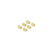 Load image into Gallery viewer, CZ Oval Faceted Tube Gold Spacer beads, Sku#JL189
