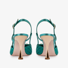 Load image into Gallery viewer, The Luna Turquoise Leather Slingback Women Sandal