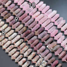 Load image into Gallery viewer, 12x45mm Top Drilled Double Point Beads, Sku#U1815