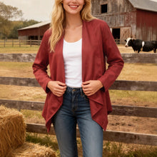 Load image into Gallery viewer, Women's Loose Long Sleeved Tassel V-neck Temperament Concert Cardigan Top Jacket