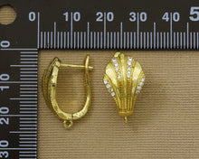Load image into Gallery viewer, CZ Shell Shape Earring Hook, Sku#B154