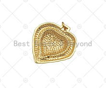 Load image into Gallery viewer, Embossed Heart Shape Pendant/Charm,14K Gold Filled Heart Charm, Necklace Bracelet Charm Pendant,24x26mm,Sku#ZX32