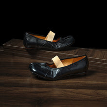 Load image into Gallery viewer, Full Grain Leather Tabi Mary Jane Flats