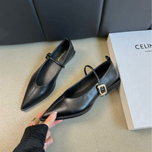 Load image into Gallery viewer, Women's Chunky Heel Mary Jane Shoes - French Retro Pointed Toe Buckle Dress Shoes