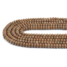 Load image into Gallery viewer, 5x8mm Smooth Rondelle Wood Agate Beads, Sku#U2063