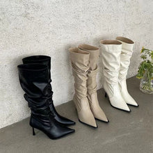 Load image into Gallery viewer, Retro Over-the-Knee Stiletto Boots