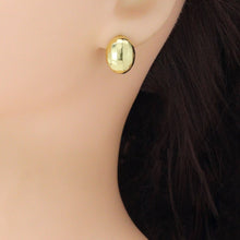 Load image into Gallery viewer, Gold Oval Dome Stud Earrings, Sku#LK1137