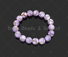 Load image into Gallery viewer, Natural Purple Tibetan Agate Stretchy Bracelet, sku#U1124