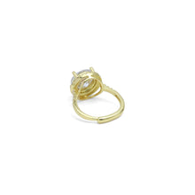 Load image into Gallery viewer, Gold Silver Big Round Diamond Statement Adjustable Ring, Sku#A277