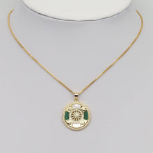 Load image into Gallery viewer, Pearl Gemstone Sun Moon Star Heart Coin Charm, Sku#LX297