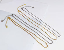 Load image into Gallery viewer, Gold Silver Rope chain Necklace, sku#B204