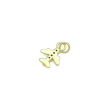 Load image into Gallery viewer, Cute Clear CZ Gold Silver Airplane Charm Pendant,Sku#A488