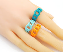 Load image into Gallery viewer, Colorful Enamel Chain Link Ring, Sku#X359