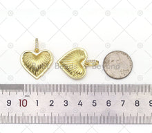 Load image into Gallery viewer, CZ Heart Charm, Sku#JD10