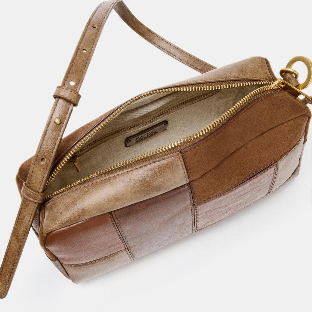 Color-Block Patchwork Retro Shoulder Bag & Clutch | Women's Fashion Bag