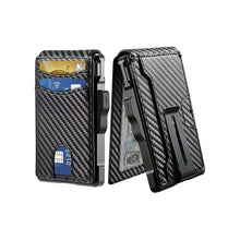 Load image into Gallery viewer, Men's Genuine Leather Card Holder with Metal Details - Slim Wallet