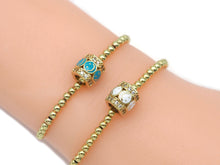 Load image into Gallery viewer, CZ Enamel Smiley Face On Tube Spacer Beads, Sku#LD277