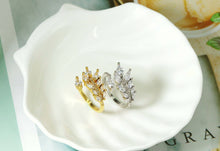 Load image into Gallery viewer, CZ Pave Leaf Ring,Sku#X289