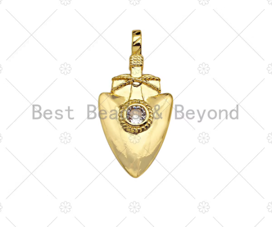 CZ Micro Pave Arrowhead Shape Pendant/Charm,sku#LK238