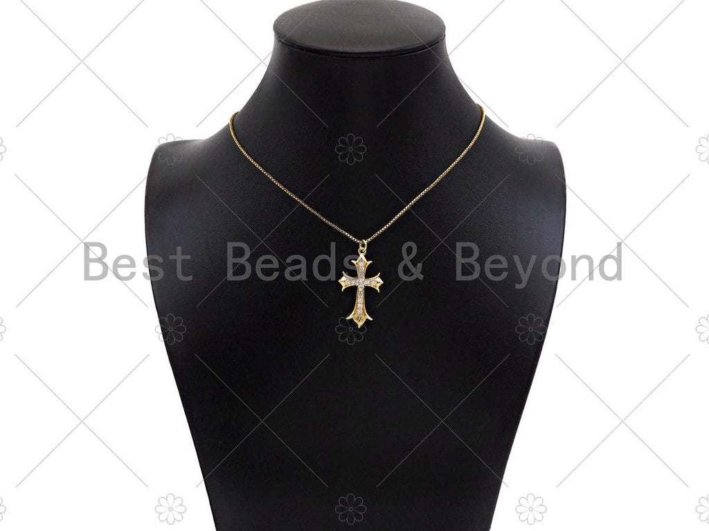 CZ Micro Pave Cross Shape Pendant/Charm,Cubic Zirconia Charm L512