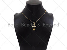 Load image into Gallery viewer, CZ Micro Pave Cross Shape Pendant/Charm,Cubic Zirconia Charm L512