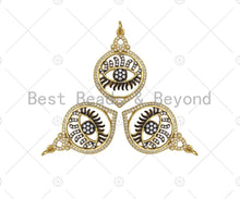 Load image into Gallery viewer, Dual CZ Micro Pave Evil Eye Charm,  Sku#L515