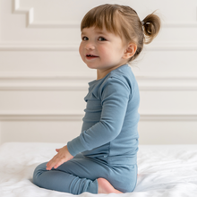 Load image into Gallery viewer, Toddler/Kids Bamboo Pajamas - Ocean Blue
