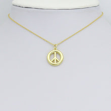 Load image into Gallery viewer, Gold Peace Sign Charm Pendant, Sku#L729