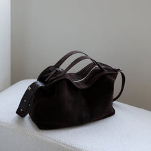 Load image into Gallery viewer, Women's Genuine Leather Matte Commuter Tote Crossbody Bag – Minimalist Square Shoulder Bag