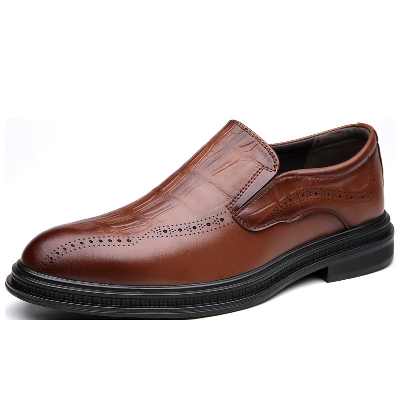 Men's British-Style Pointed Toe Leather Dress Shoes
