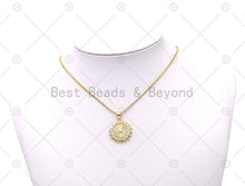 Load image into Gallery viewer, CZ Radical Coin Wheel with baguette CZ Charm, Sku#LK560
