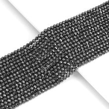 Load image into Gallery viewer, Black CZ Round Faceted Beads, Sku#U1861