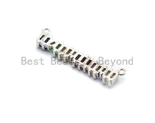 Load image into Gallery viewer, Colorful CZ Micro Pave Long Bar Pendant for Necklace ,Colorful Cz Beads, Micro Pave Findings Pendant, 6x35mm, sku#F682