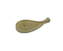 Load image into Gallery viewer, Gold Cobalt CZ Evil Eye On Teardrop Charm, Sku#LK680