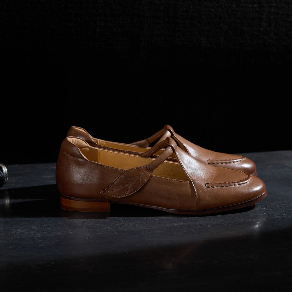 Full Grain Leather Mary Jane Flats