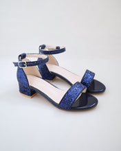 Load image into Gallery viewer, Rock Glitter Low Block Heel Girls Sandals