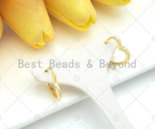 Load image into Gallery viewer, Gold Heart Shape Huggie Earring, Sku#LD60