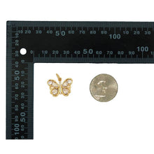Load image into Gallery viewer, CZ Gold Butterfly Charm, Sku#LX203