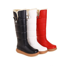 Load image into Gallery viewer, Women's Fleece-Lined High Boots - Warm Winter Boots with Side Zipper