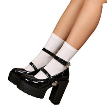 Load image into Gallery viewer, Women's Vintage Mary Jane Heels - Chunky Block Heel Buckle Strap Pumps