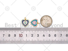 Load image into Gallery viewer, Colorful Enamel Triple Heart Shape Pendant, Sku#L628